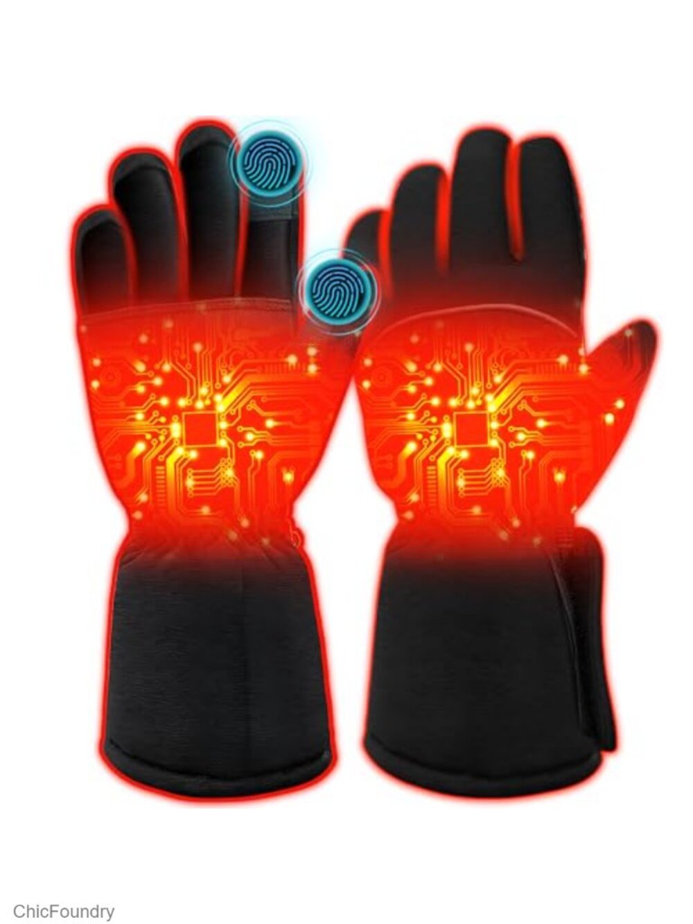 Electric Heated Gloves Touchscreen Water-Resistant Rechargeable Winter Ski Bike